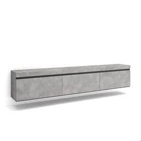 SKRAUT Meuble TV 503_3 240x35x45cm Mural en Ciment