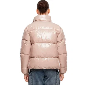 Urban Classics Court Manteau Rembourré Brillant Recyclé (Femme)
