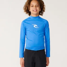 Rip Curl Junior Waves UPF Long Sleeve Rash Vest (Jr)