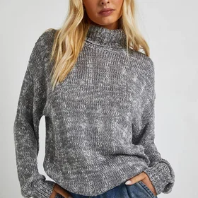 Boohoo Roll Neck Marl Knit Jumper (Women's)