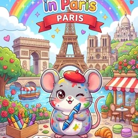 Maus in Paris Färgläggningsbok för barn