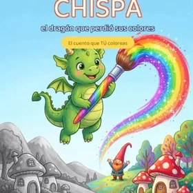 Chispa , El Dragón Que Perdió Sus Colores Färgläggningsbok för barn