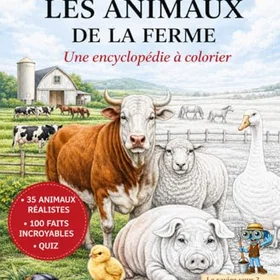 Colour Les Animaux De La Ferme Färgläggningsbok
