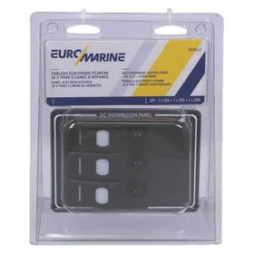 Euromarine Electrical Panel 3 Positions Waterproof Black 95 x 133 mm