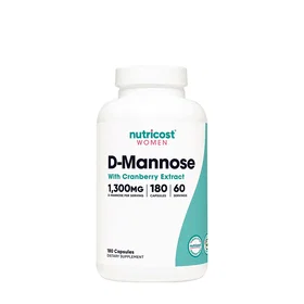 Nutricost D-Mannose 1300mg 180 Capsules