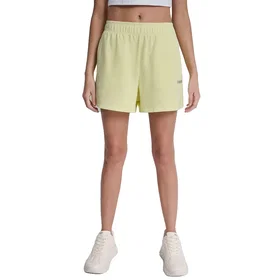 DKNY Yellow Smocked High Waist Shorts (Dam)