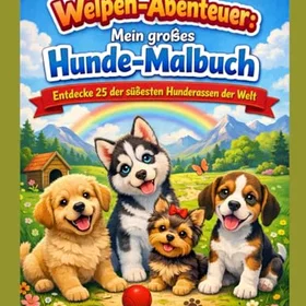 Das Ultimative Welpenabenteuer Mein Großes Hundemalbuch Färgläggbok
