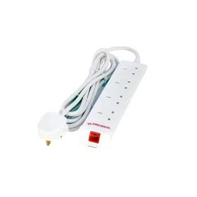 MicroConnect MC-UKSURGESTRIP4-2M 4-Way Surge Protected Power Strip 2m