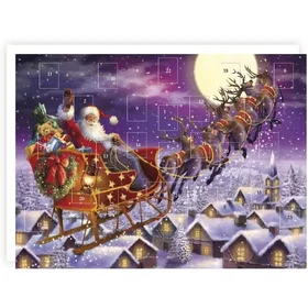 Temu Traditional Christmas Advent Calendar Sleigh No Chocolate
