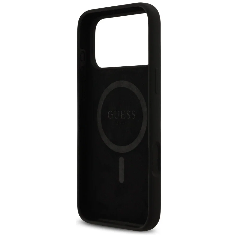 Guess Silicone Logo Strass 4G MagSafe Case for iPhone 17 Pro Max
