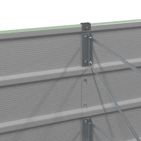 vidaXL Galvanised Steel 195x50x77cm