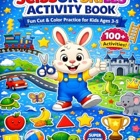 Scissor Skills Activity Book for Kids Ages 3-5