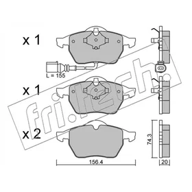 fri.tech. Plaquettes de Frein Disque 188.4