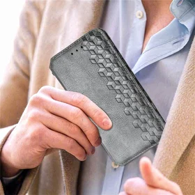 Läder Rhombus Imprint Etui för Motorola Moto G31/G41