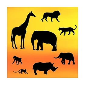 Safari Silhouette Set Skärare Patchwork Skärare