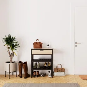 Homesight Étagère à chaussures 2 Étagères et Tiroir
