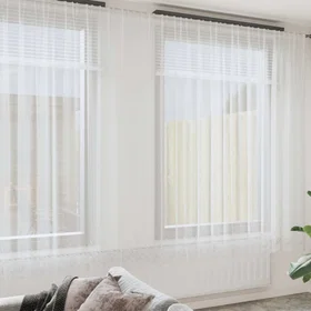 vidaXL Lace Curtain Floral 260x900cm