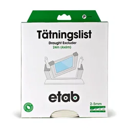 ETAB Tetningslist Profil P 9x5,5mm 24m (Hvit)