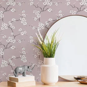 Fresco Apple Blossom Pink Wallpaper