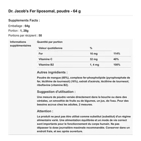 Dr. Jacob's Iron Liposomal 50g Poudre