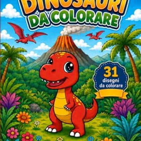 Dinosauri da Colorare Färgläggningsbok för barn