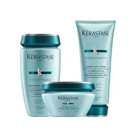 Kerastase Resistance Trio Set (Resistance Bain Force Architecte 250ml, Masque Force Architecte 250ml, Shampoo 150ml)