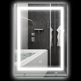 Kleankin Miroir Cabinet LED Illuminé Avec Étagère Intégrée Blanc 50x12x70cm 3662