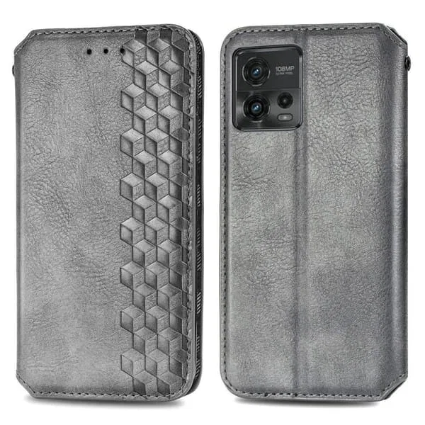 Läderskal Rhombus Imprint Case for Motorola Moto G72