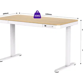 Sandstrøm SHTADJTLBC26 Height Adjustable Desk 120x60x72cm