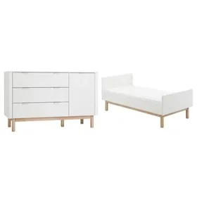 Pinio Ensemble de meubles de chambre, 70x140 et commode à 3 tiroirs
