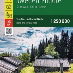 Freytag-Berndt Ruotsin keskiväylä- ja vapaa-ajan kartta