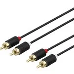 Deltaco 2x RCA Audiokabel 3m 170003