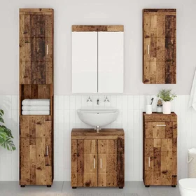 vidaXL TULUM Hög Skåp 37x24.5x86cm Brun (880339)