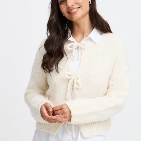 Fransa Cardigan Whisper White (Dame)