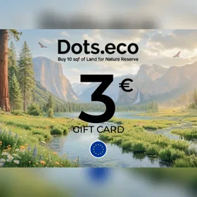 Dots.eco - Buy 10 sqf of Land for Nature Reserve Presentkort 3 EUR