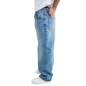 Balmohk Fran Avslappnad Lös Passform Jeans (Herr)