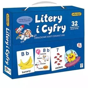 Adamigo Bokstäver Och Siffror Bildpedagogiska Kort 32-Piece 455761