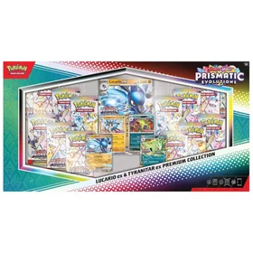 Pokémon Prismatic Evolutions Lucario ex & Tyranitar ex Premium Collection
