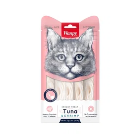 Wanpy Cremet Lickbar Godbid Tunfisk & Rejer 5x14g