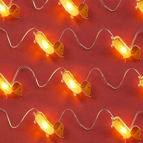 Fizz Creations Sausage Dog Mini String Lights Multi (2m)