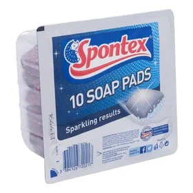 Spontex éponge Rectangulaire Acier Gris 10-pack