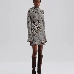 Malina Cezanne Low Back Satin Mini Dress