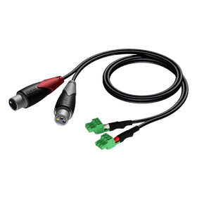 Procab 2xXLR Fe 3-pin > 2xEuroblock/Phoenix 3-pin 1m