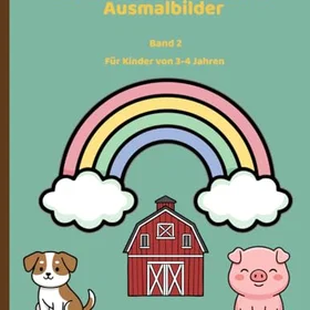 Extra Einfache Bauernhoftiere Färgläggningsbok för barn