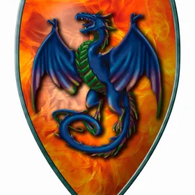 BestSaller Fire Dragon Sköld