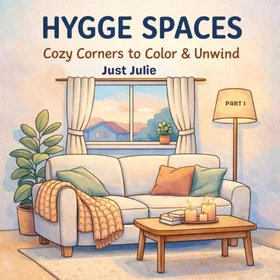 Hygge Spaces Cozy Corners to Color & Unwind Färgläggningsbok