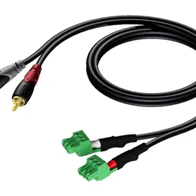 Procab 2xRCA till 2xTerm Block Kabel 1.5m CLA832-1,5