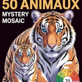 Coloriages Coloriage Par Numéros 50 Animaux Mystery Mosaic Färgläggningsbok