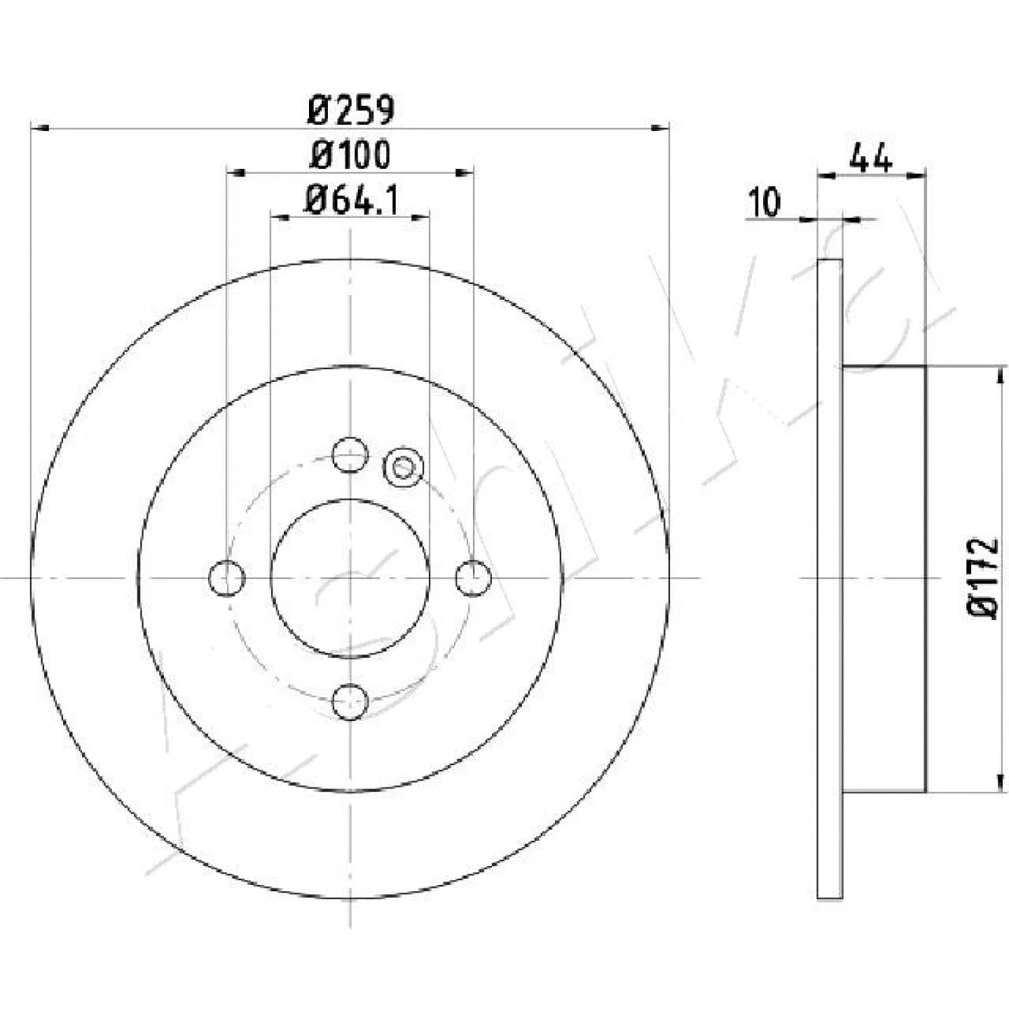 Ashika Brake Disc 61-00-0132