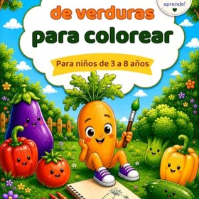 Mia Mi Primer Libro De Colorear De Verduras Färgläggningsbok för barn